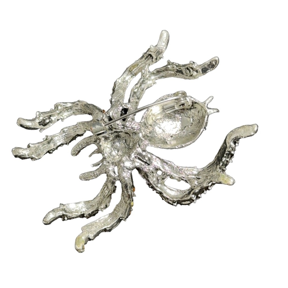 Large Rhinestone Spider Brooch Gift - Picture 2 of 4